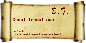 Dombi Teodolinda névjegykártya
